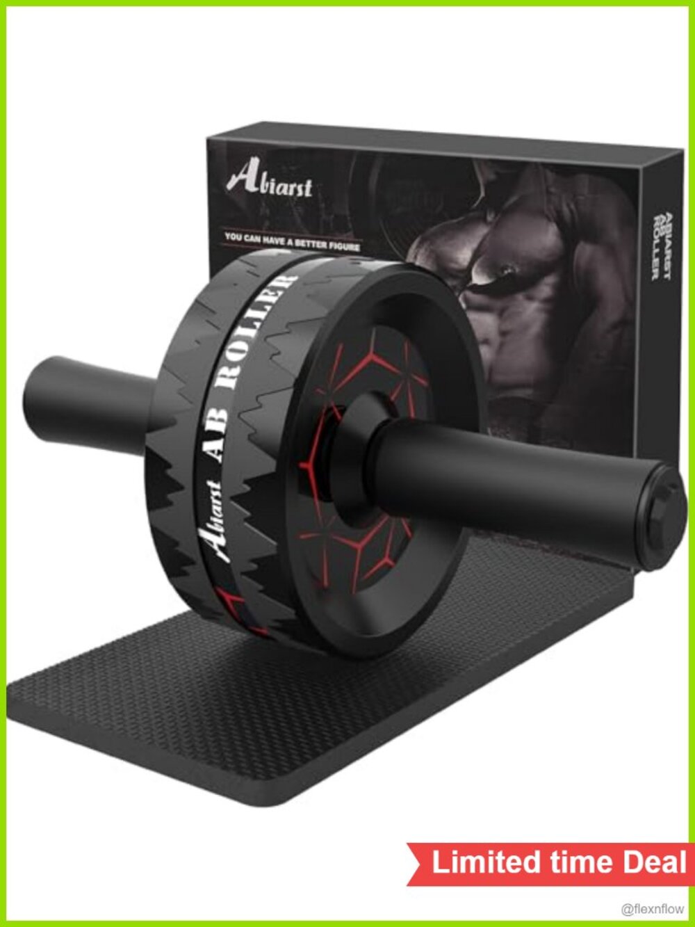 Ab Wheel Roller for Core Strength Home Gym Exercise Equipment with Knee Pad